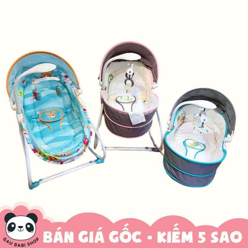 FREE SHIP !!! Nôi rung 5 in 1 Mastela KÈM MÀN CHỐNG MUỖI