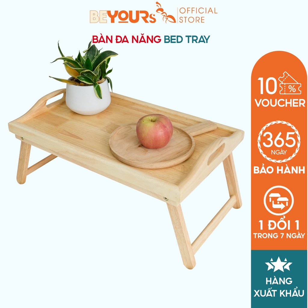 Bàn Ăn Mini Gỗ BEYOURs Bed Tray Chân Gập Đa Năng Nội Thất Phòng Khách, Phòng Ngủ