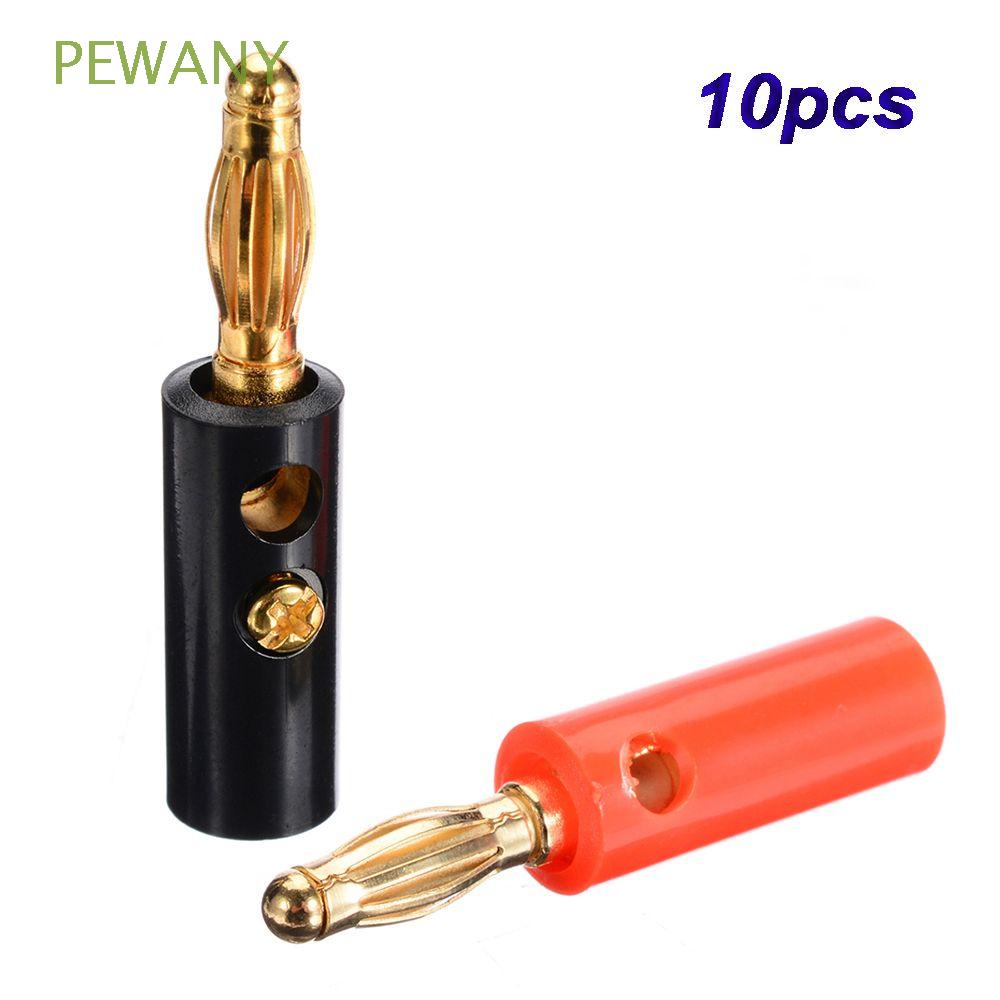 Bộ 10 Đầu Nối Phích Cắm Âm Thanh 4mm Màu Đỏ Đen Chuyên Dụng|Mạ|Bộ Chuyển Đổi Loa / Nhiều Màu