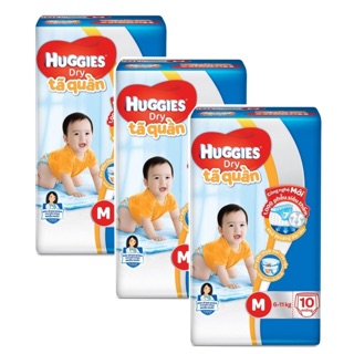 Tã quần Huggies Dry M10 L9 XL8