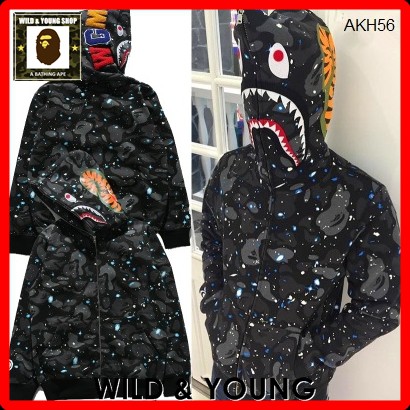 ⚡️HOT SALE⚡️Áo khoác Bape Shark Cá Mập Galaxy Glow In The Dark (AKH56)