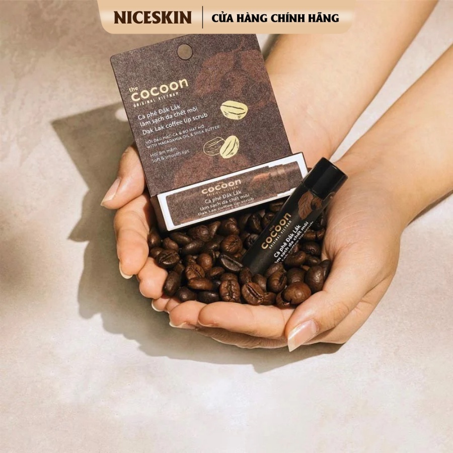 Tẩy da chết môi cà phê Đắk Lắk Cocoon 5g - 100% HÀNG CHÍNH HÃNG
