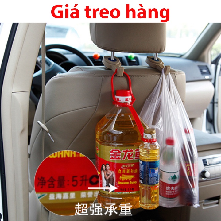 Bộ 2 giá móc treo đồ sau ghế ô tô | Phụ kiện xe hơi - Đồ chơi ô tô chính hãng