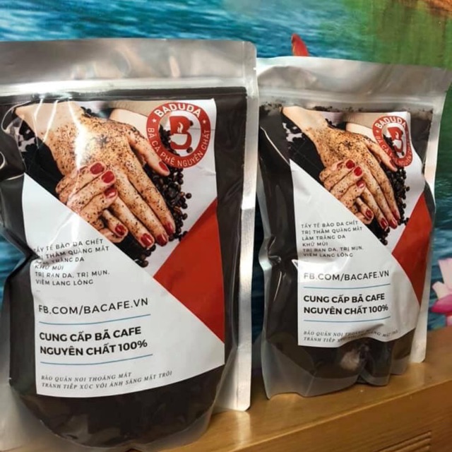 Bã cafe đắp mặt 1 kg siêu mịn tắm trắng, tẩy da chet, siêu trắng mịn