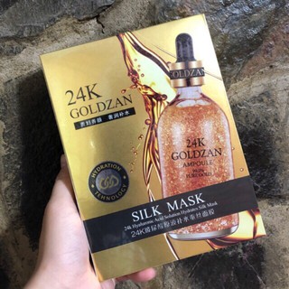 Hộp 10 miếngMặt nạ lụa 24k Goldzan