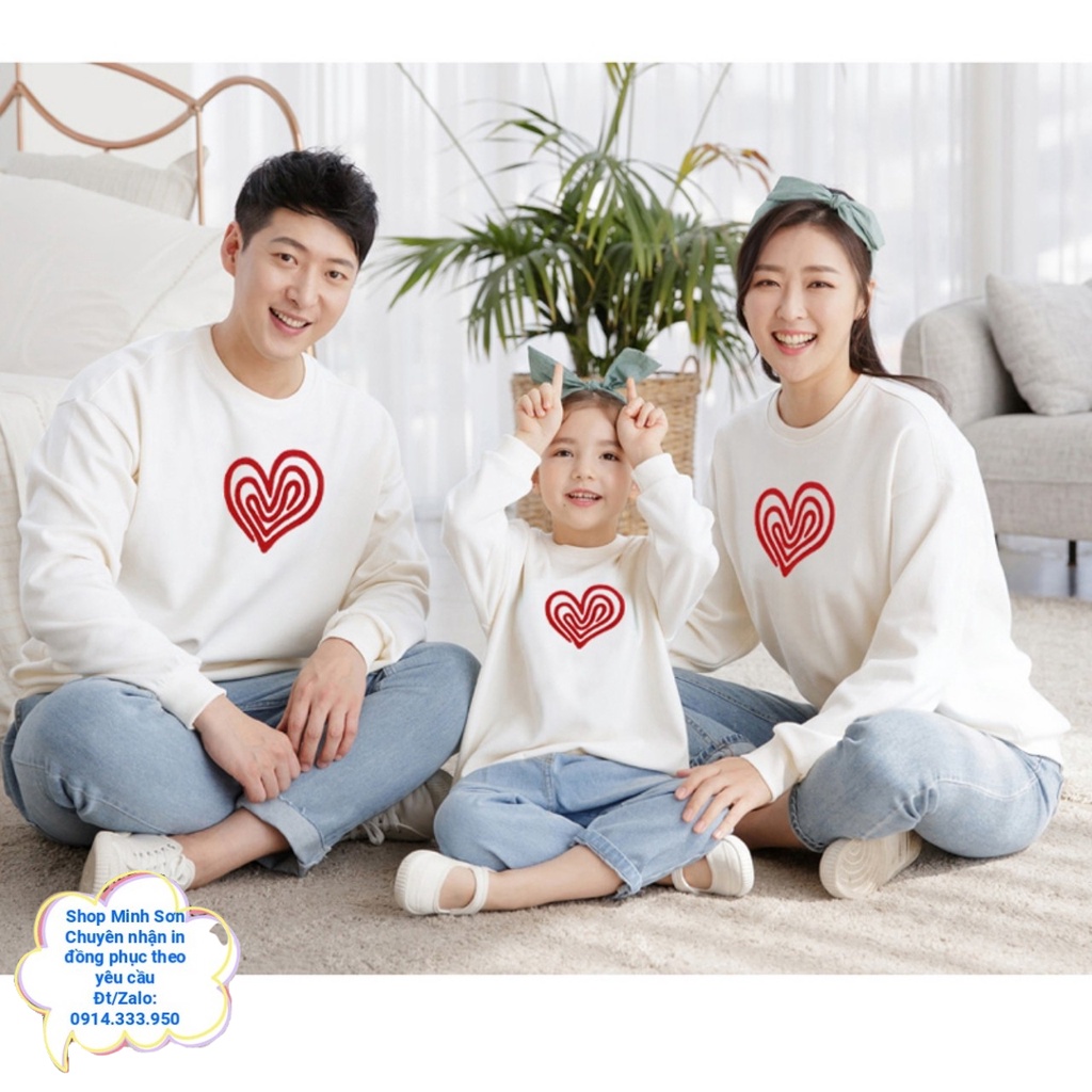 💗🧣💗VIDEO ÁO NỈ BÔNG GIA ĐÌNH SWEATER TRÁI TIM, ÁO NỈ ĐÔI  LOẠI 1 ĐỦ MÀU ĐỦ SIZE