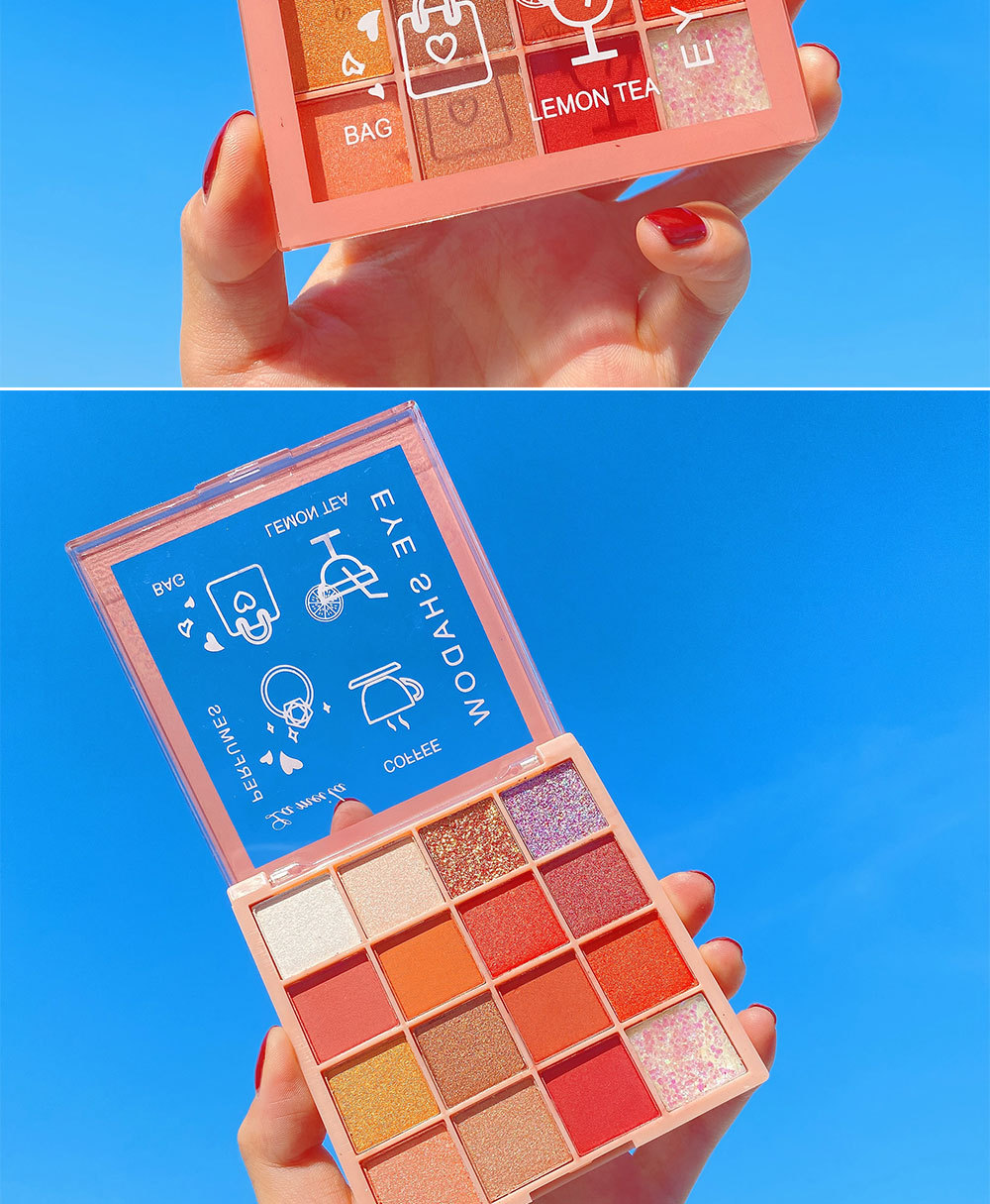 Bảng phấn mắt 16 màu ngọc trai và màu trơn | BigBuy360 - bigbuy360.vn