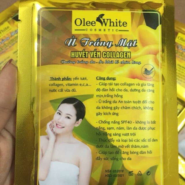 (hàng chuẩn chính hãng) Ủ TRẮNG MẶT HUYẾT YẾN COLLAGEN - DƯỠNG TRẮNG DA XE KHÍT LỖ CHÂN LÔNG | BigBuy360 - bigbuy360.vn
