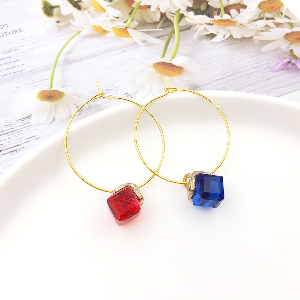 Set 20 Hạt Xỏ Lỗ 30mm Nhiều Màu Sắc Đa Dạng Dùng Làm Bông Tai diy