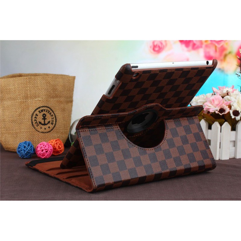 Bao da iPad 2/ iPad 3/ iPad 4 xoay 360 vân caro Lv | BigBuy360 - bigbuy360.vn