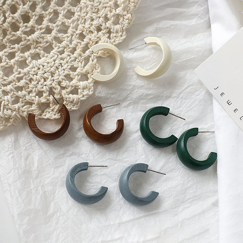 Bông tai hình mặt trăng/ chữ C kiểu dáng thời trang