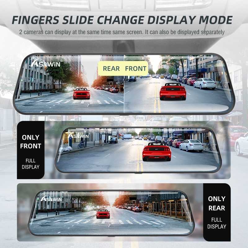 Mua Gương Chiếu Hậu Hai Ống Kính Asawin H5C 10 inch Hd 1080P Hỗ Trợ Tầm ...