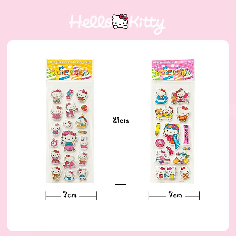 Tờ sticker hình Hello Kitty 3D trang trí dễ thương