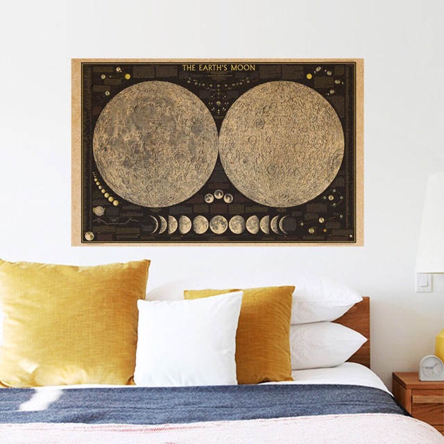Poster Moon Map