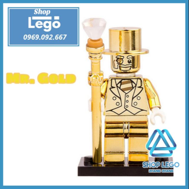 Xếp hình Mr Gold Ngài vàng siêu ảo thuật gia huyền bí Lego Minifigures Pogo PG999