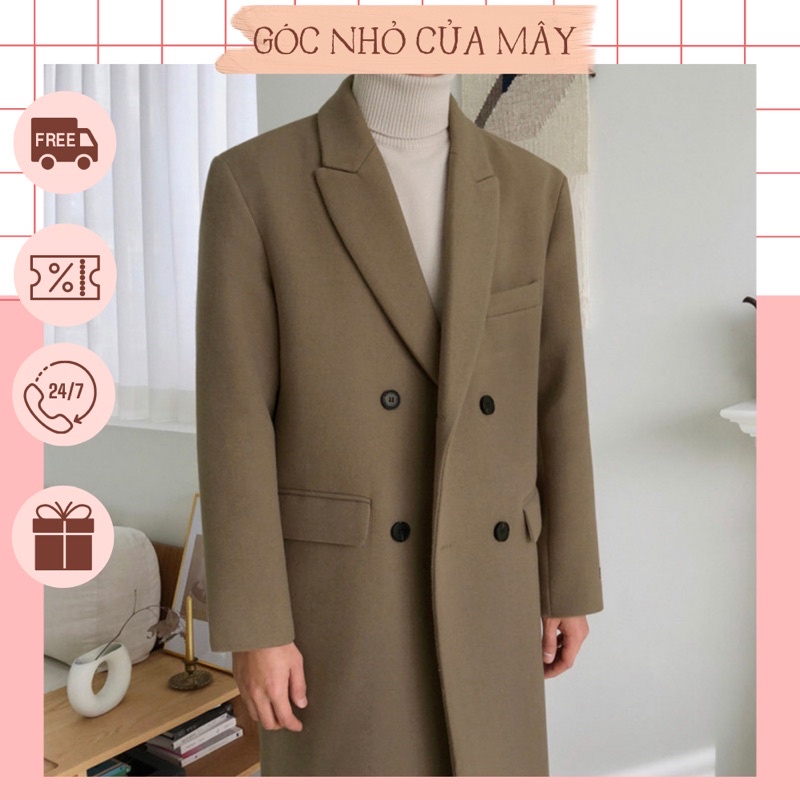 Áo khoác dạ dáng vest dài cho nam phong cách Hàn Quốc MRCYC - GNCM