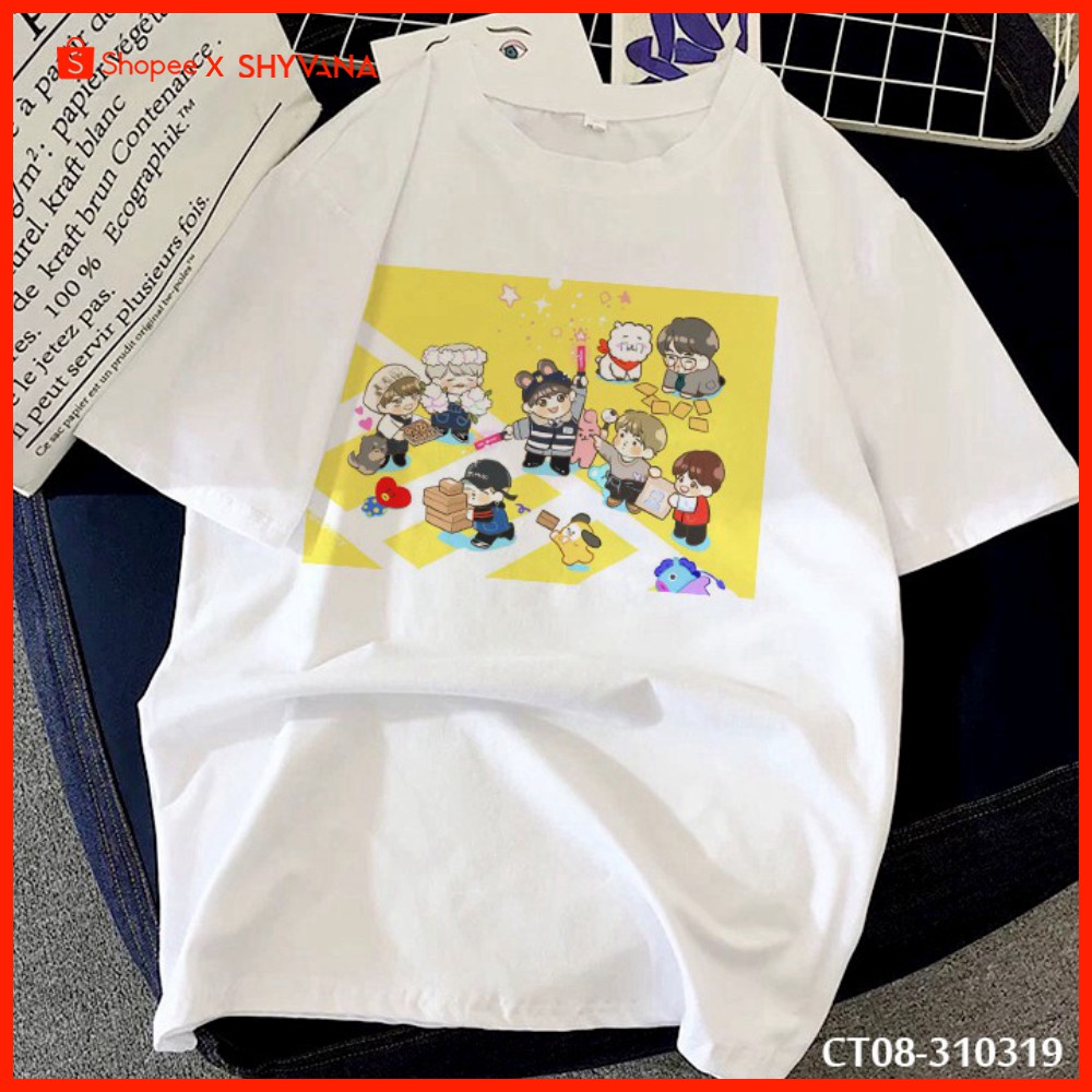 ÁO THUN BTS VÀ BT21 ĐÁNG YÊU