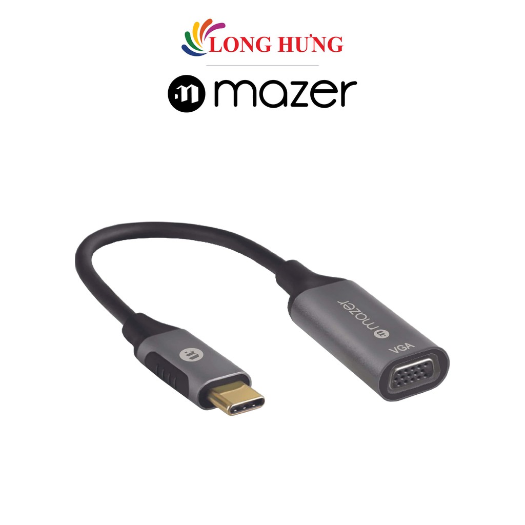 Cổng chuyển đổi Mazer USB-C to VGA M-USBCAL351-GY - Hàng Chính Hãng