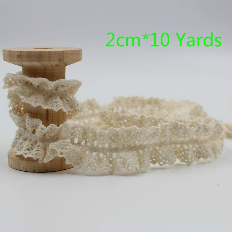Cuộn Ren 2cm * 10 Yards Trang Trí Đa Dụng Chất Lượng Cao
