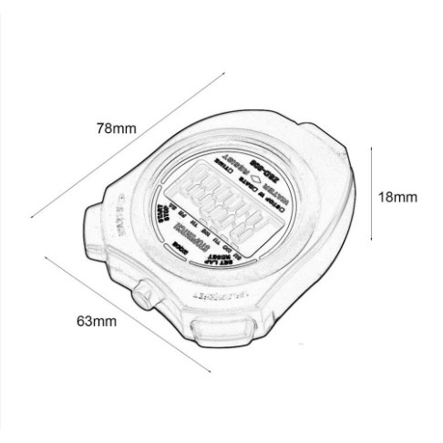 Đồng hồ bấm giờ STOPWATCH dùng trong thể thao có dây đeo E673