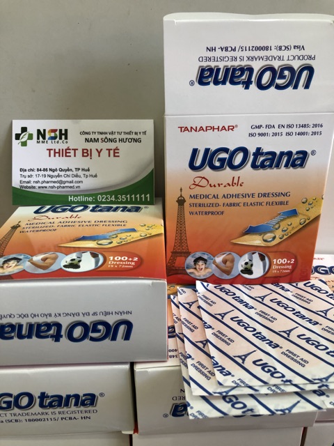 HỘP 100 miếng BĂNG DÍNH CÁ NHÂN BĂNG KEO DÁN CÁ NHÂN Y TẾ MIẾNG DÁN UGOTANA UGO TANA ( hộp /100mieng)