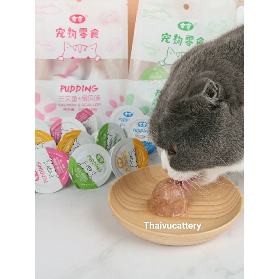 Thạch pudding sữa dê dạng liếm cho mèo -1 chiếc cho mèo con mèo lớn mèo kén ăn-Thaivucattery