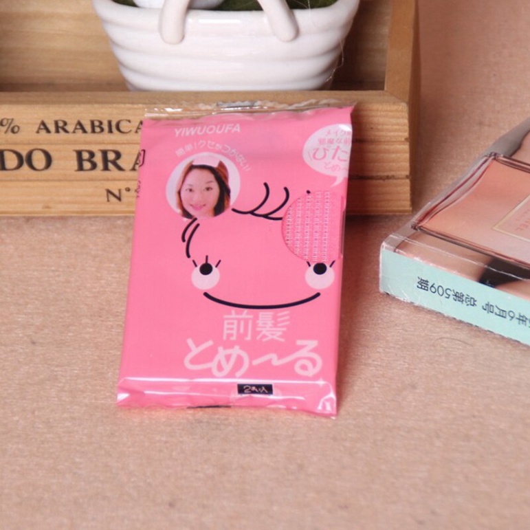Miếng dán giữ tóc mái 2 cái thiết kế phong cách Hàn Quốc đa năng tiện lợi ILY