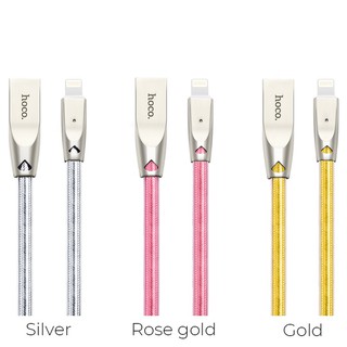 Dây cáp lightning bọc silicon chống đứt 1m2 & 2m Hoco - U9
