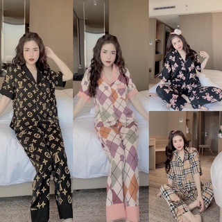Bộ lụa mango cánh dơi pijama mặc nhà cao cấp
