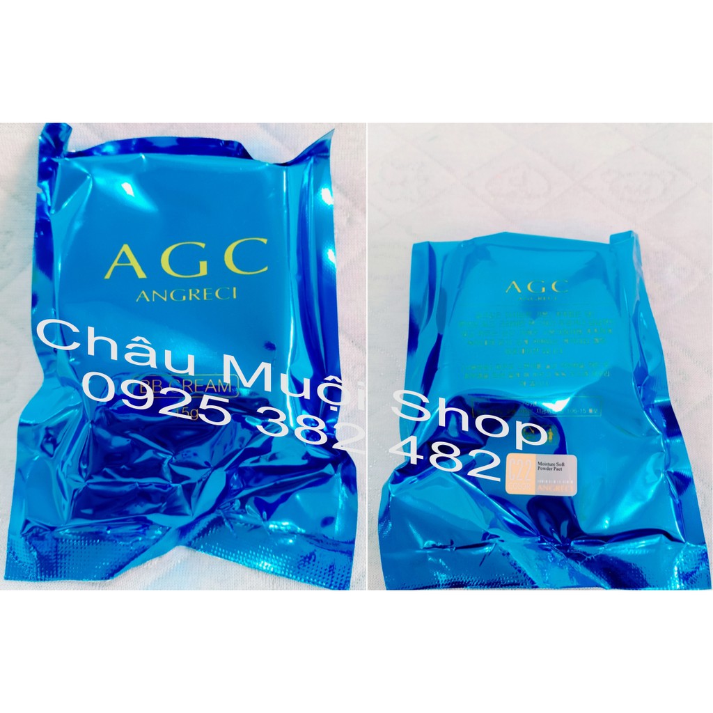 Xả Kho Phấn Nước AGC Blue Diamond Cushion BB Cream + 1 Lõi Thay Thế - Date 2022