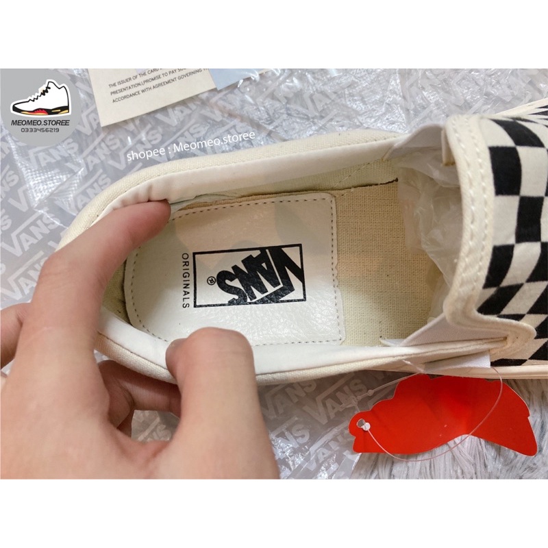 Giày Vans vault caro lười hàng 1:1  chất lượng [ full box + free ship ]