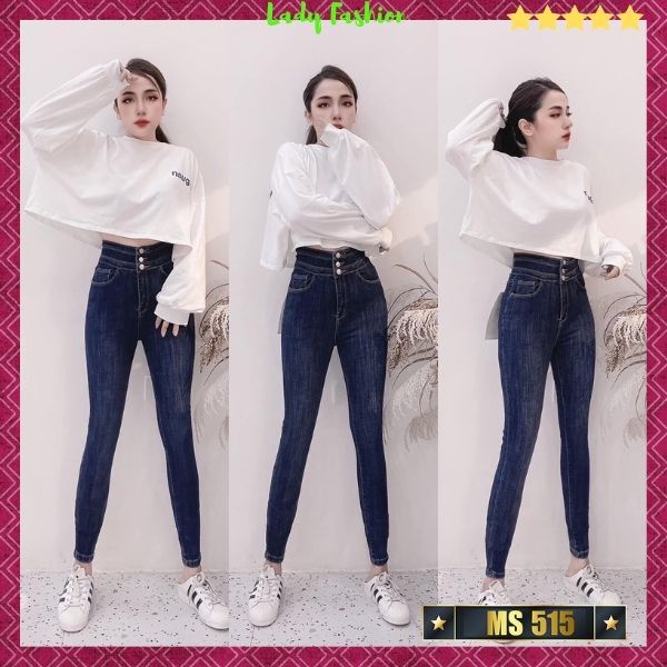 Quần Jean nữ co giãn (nhiều mẫu) ôm dáng siêu xinh, Quần bò nữ cạp cao thời trang trẻ trung Lady Fashion - MQ700