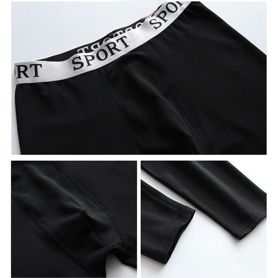 Quần Áo Giữ Nhiệt Nam  Bộ Mùa Đông Lót Nỉ  Ấm Áp Cho Đàn Ông Cạp Bản To Đẹp