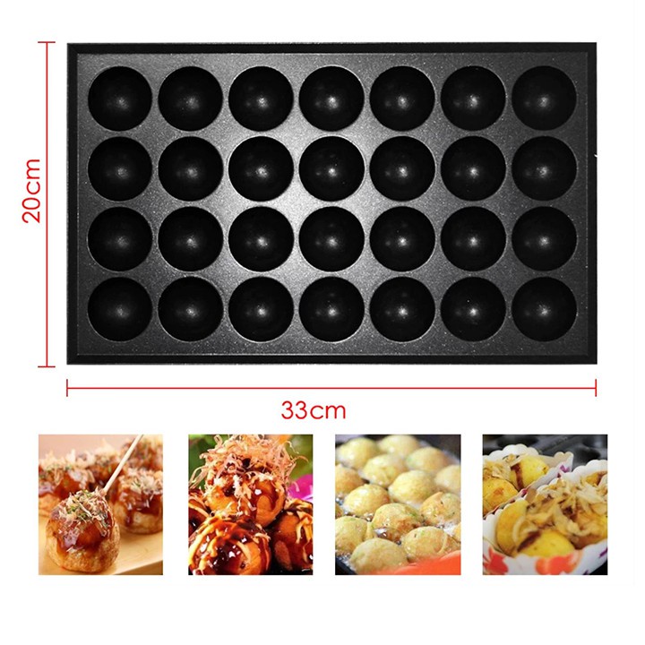 Máy làm bánh bạch tuộc takoyaki công nghiệp 28 lỗ