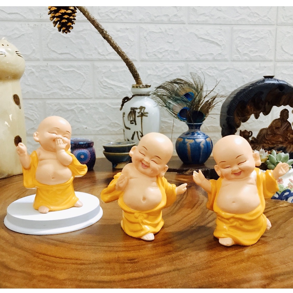 Tượng Phật Di Lặc  trang trí ô tô, nhà cửa mang lại bình yên/ Sét 3 Phật Di Lặc