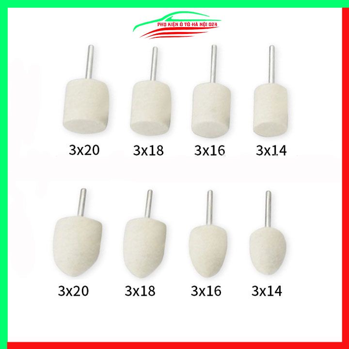 Đầu len đánh bóng kim loại, trang sức chân 6mm hình trụ hình nón đủ kích thước