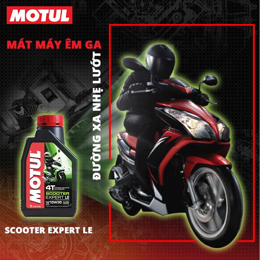 Dầu nhớt cao cấp dành cho xe tay ga Motul Scooter Expert LE 10W40 0,8-1 Lít