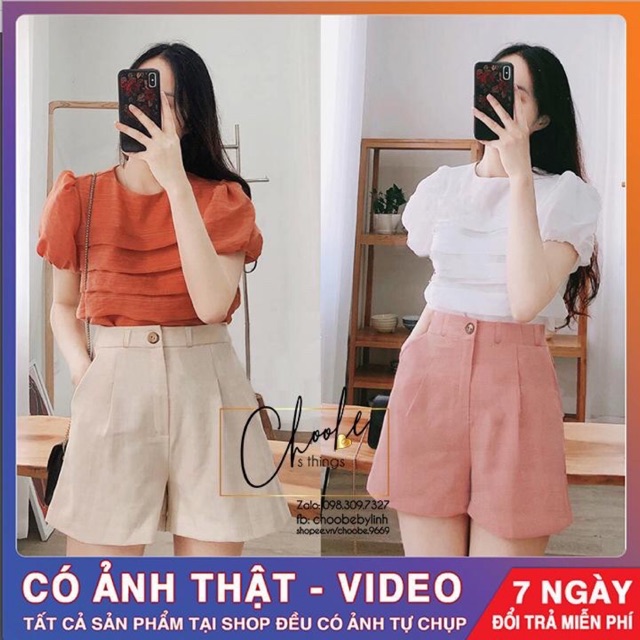 Quần Sooc Quần Short Nữ Vải Xước X.0 Hàn Chất Vải Thoáng Mát Phong Cách Thời Trang Hàn Quốc 621