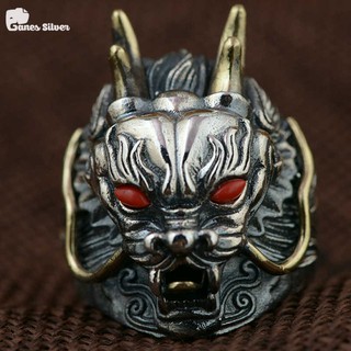 Nhẫn Nam Đông Hải Long Vương Chất Liệu Bạc Thái- Thương Hiệu Ganes Silver