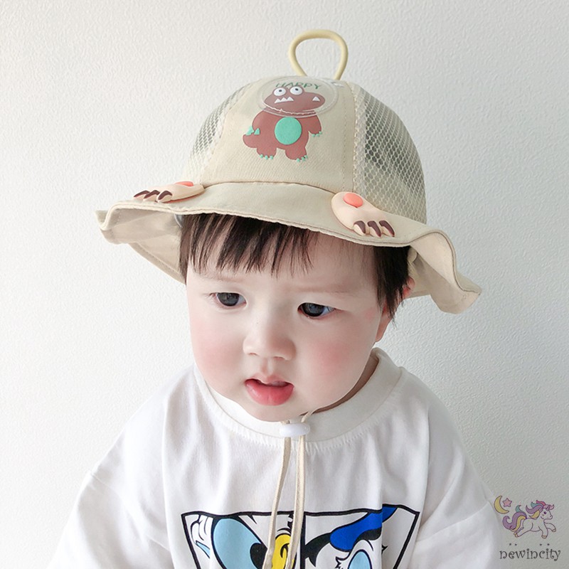 Mũ Lưỡi Trai Phối Lưới Thoáng Khí Họa Tiết Hoạt Hình Phong Cách Hàn Quốc