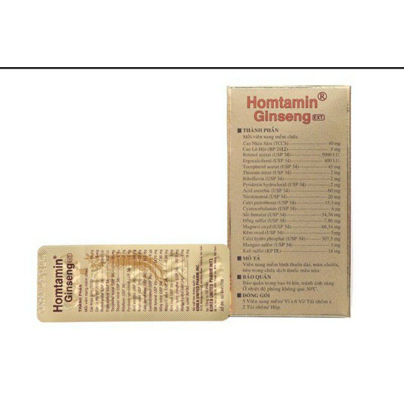 Bổ Vitamin homtamin Gingsen 60 viên