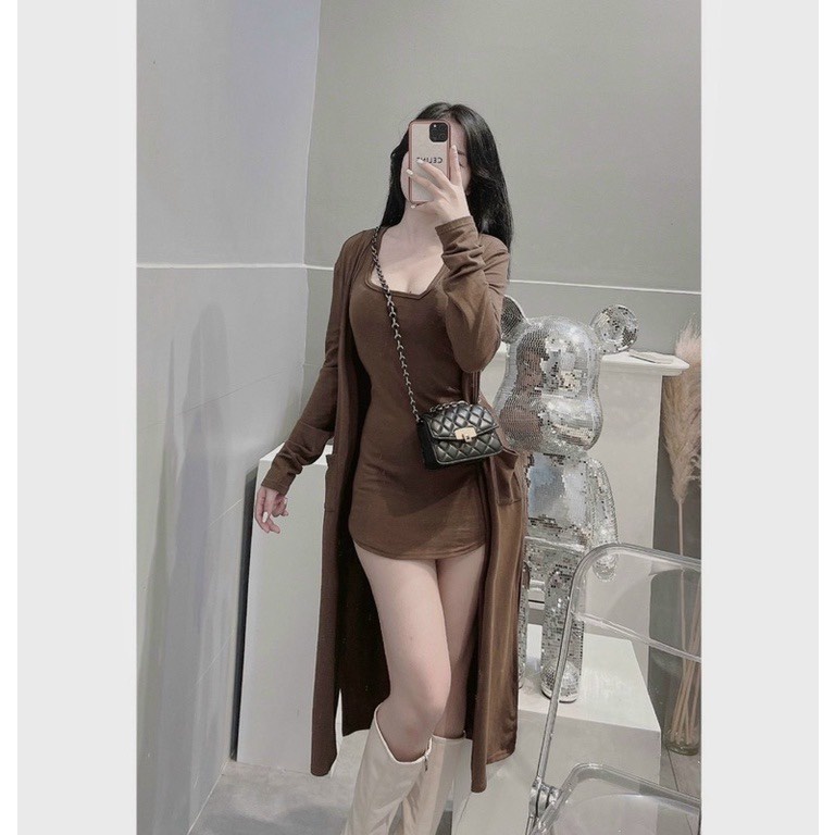 Túi C.Kk khóa gập sz Mini 15 CM, FREESHIP,2 màu đen , be giá rẻ shopduyencuong388