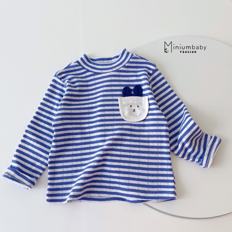 _Áo cotton dài tay thu đông in thỏ cho bé 8 đến 20kg