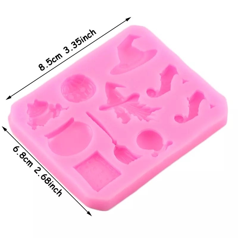 Tấm silicon Halloween 3D làm fondant, trang trí bánh trung thu hiện đại