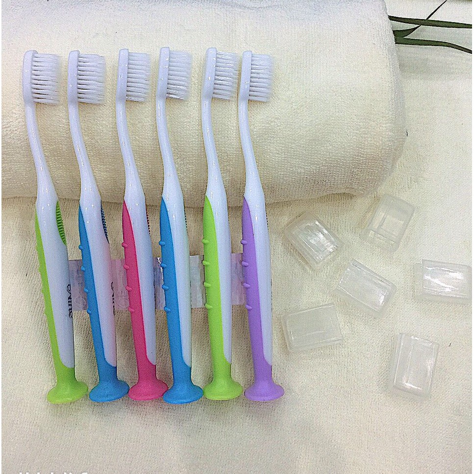 Bàn chải đánh răng đầu lông tơ có đế hút chân không Nine Joopper  Thái Lan ( Mua 5 tặng 1)