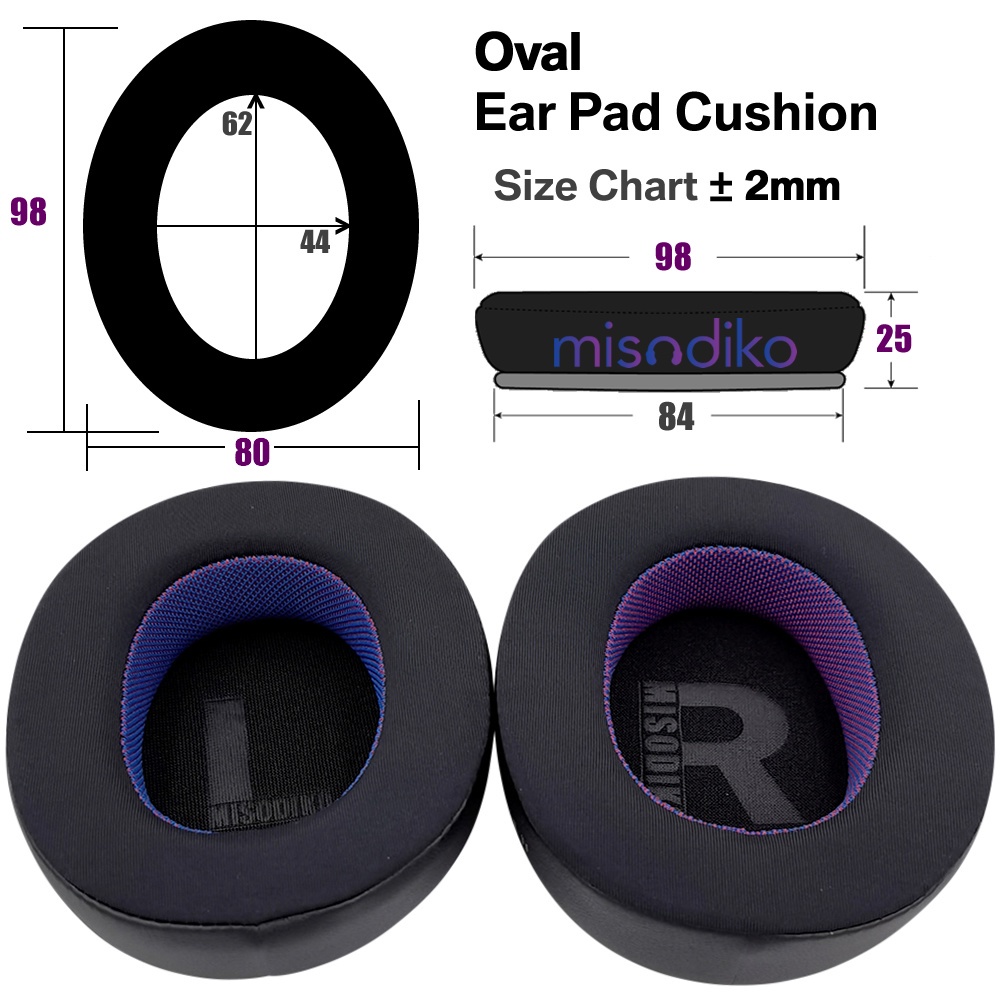 Cặp Mút Đệm Thay Thế Cho Tai Nghe Chụp Tai Skullcandy Hesh 3 / EVO / ANC, Crusher Không Dây / EVO / Nc