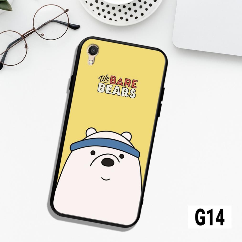 ỐP LƯNG OPPO A37/NEO9 - F1/A35 - F1 PLUS IN HÌNH GẤU WE BARE BEARS DỄ THƯƠNG