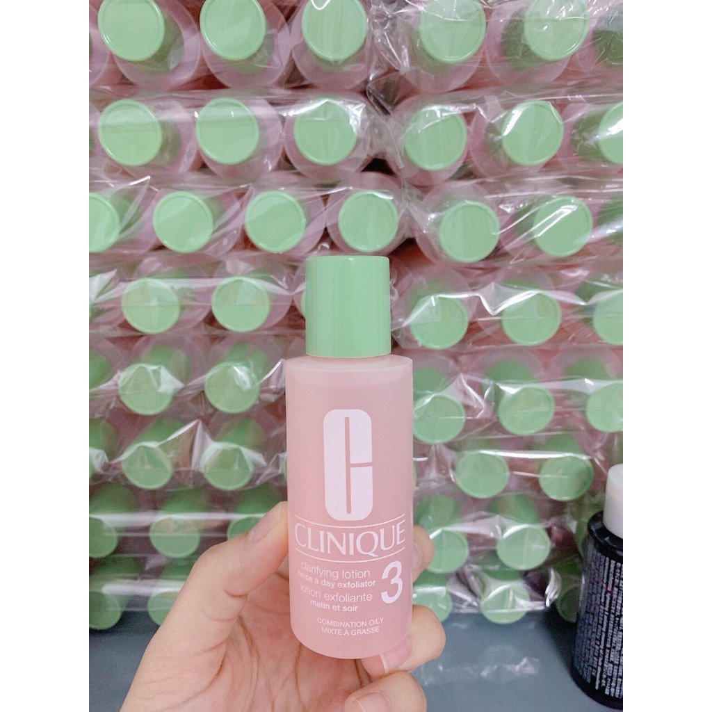 Nước hoa hồng làm sạch da, cân bằng ẩm CLINIQUE Clarifying Lotion 3 60ml