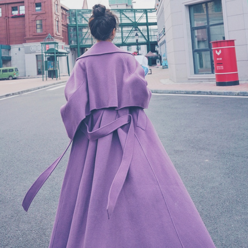 Áo khoác dạ Tím paster  Quảng châu order MÃ 113489