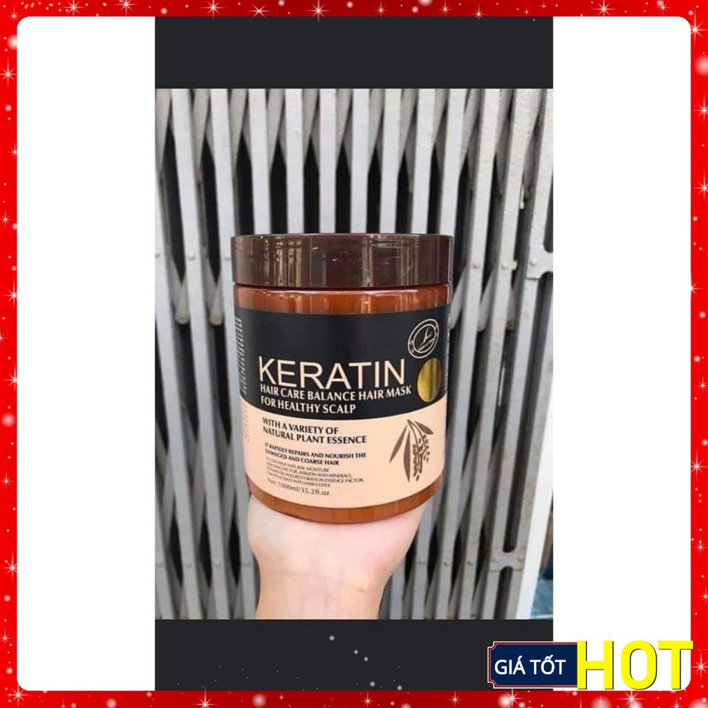 Kem hấp ủ dưỡng tóc Keratin phục hồi tóc hư tổn ( lọ 1000ml)